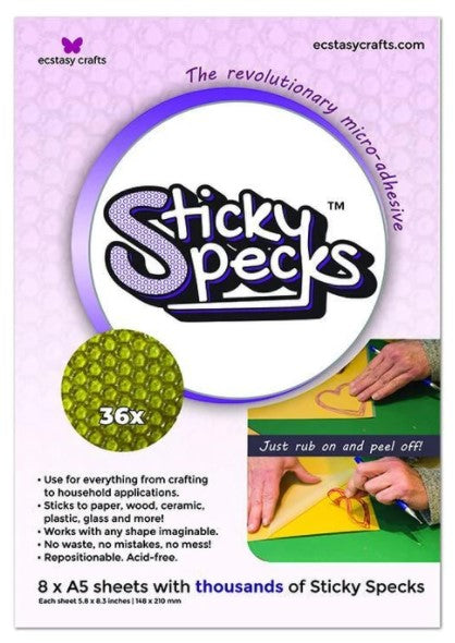 Ecstasy Crafts - Sticky Specks Micro Adhesive - 8 A5 Sheets