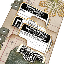Load image into Gallery viewer, Elizabeth Craft - Metal Die - Planner Essentials 55 -File Folder. These dies can be used to make cards, scrapbook pages, tags, journals, planners, and other paper crafting projects. Available at Embellish Away located in Bowmanville Ontario Canada.
