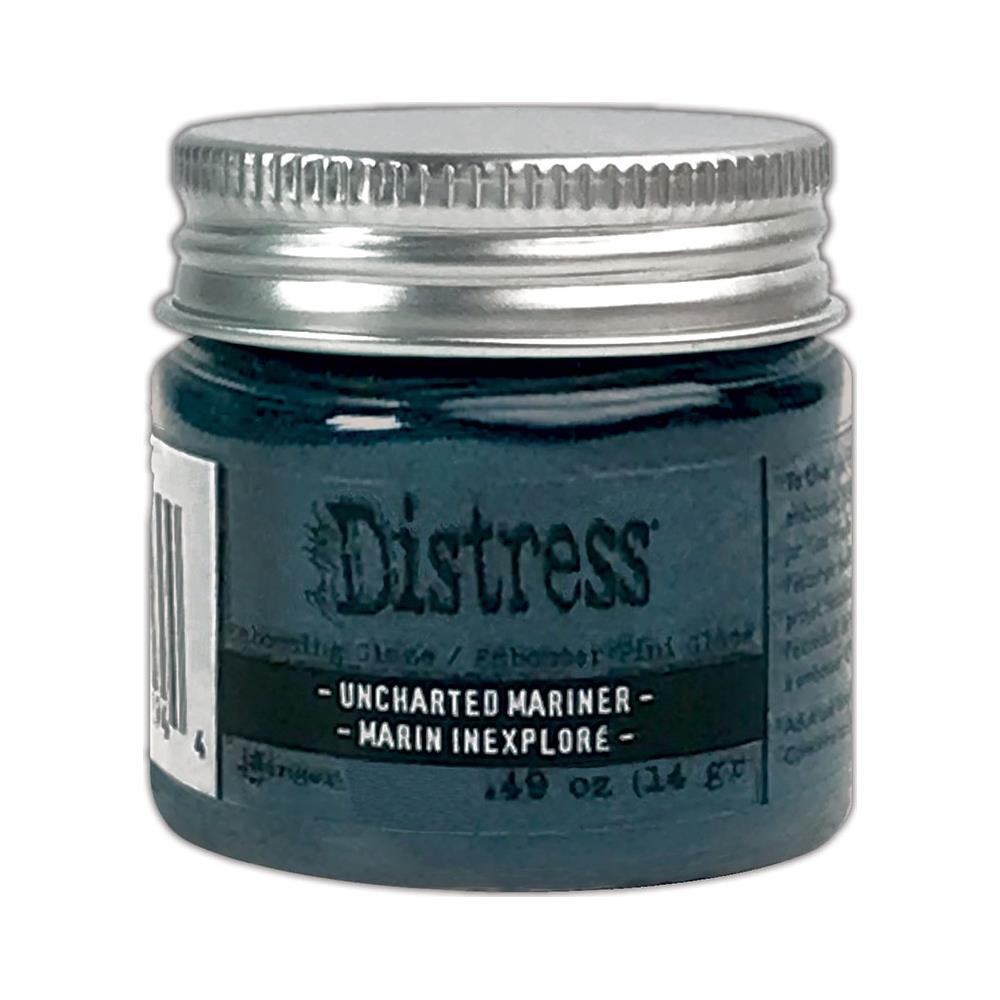 Tim Holtz - Ranger - Distress Embossing Glaze - Uncharted Mariner. Add dimension to your projects with new embossing glaze! These translucent embossing powders are ideal for layering on surfaces. This package contains .49oz of embossing glaze. Comes in a variety of colors. Each sold separately. Made in USA. Available at Embellish Away located in Bowmanville Ontario Canada.