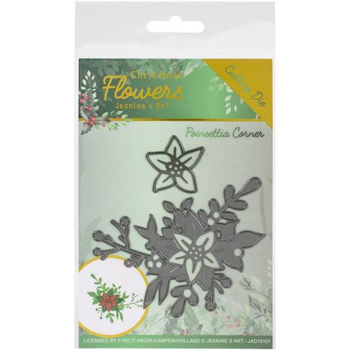Find It Trading - Jeanine's Art Die - Poinsettia Corner - Christmas Flowers. Available at Embellish Away located in Bowmanville Ontario Canada.