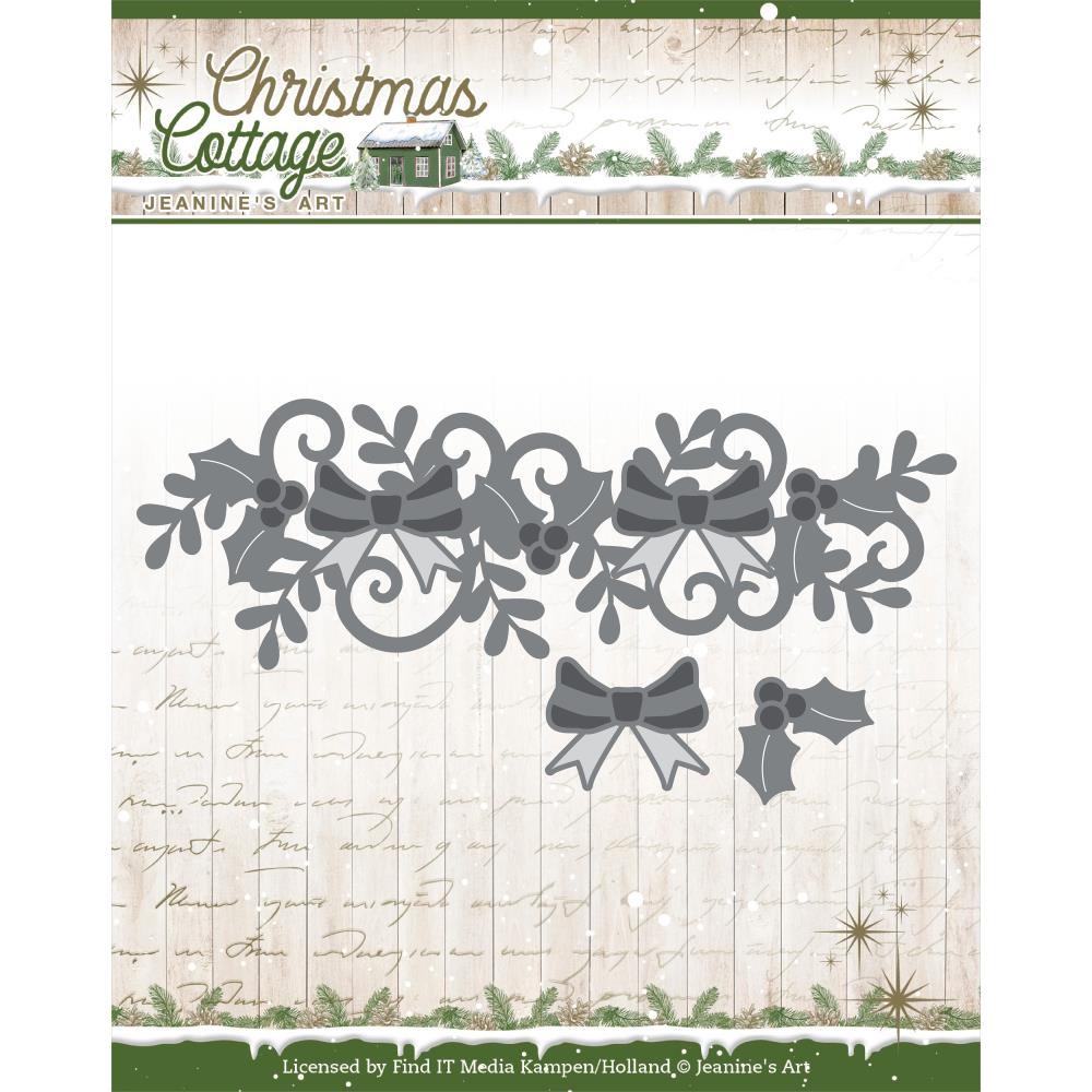 Find It Trading - Jeanine's Art Die - Swirl Border - Christmas Cottage. The Die can be used with all common Die-cutting machines. Package contains Christmas Swirl Border die from the Jeanine's Art Christmas Cottage collection. Size: approximately 5x2.5 inches. Imported. Available at Embellish Away located in Bowmanville Ontario Canada.