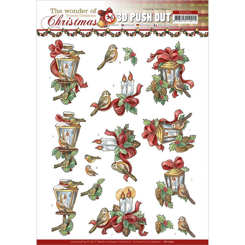 Find It Trading - Yvonne Creations Punchout Sheet - Wonderful Candles - Wonder Of Christmas. Find it Trading Punchout sheets are the perfect addition to your paper crafting projects! This package contains one 11.75x8.25 inch sheet. Imported. Available at Embellish Away located in Bowmanville Ontario Canada.