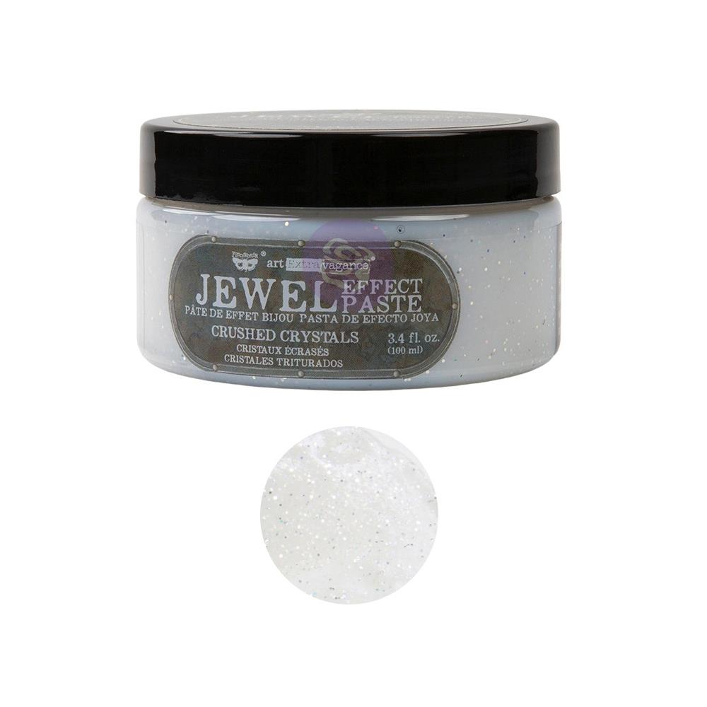 Finnabair - Art Extravagance Jewel Texture Paste - 100ml Jar - Crushed Crystals. Unique, metallic and glittery this sparkling paste will add texture and dimension to all your mixed media projects and home decor projects. Easy to spread with a palette knife, silicone brush or texture tool. Available at Embellish Away located in Bowmanville Ontario Canada.