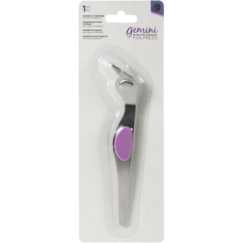 The tweezers are for use with the Gemini Foilpress system. They are magnetic to easily pick up a warm die from the Foilpress Hot Plate foiling platform and place on the silicone mat to cool. Package includes one tweezers. Imported. Available at Embellish Away located in Bowmanville Ontario Canada.