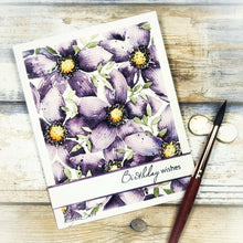 Load image into Gallery viewer, Gina K. Designs - Background Stamp - Floral Delight. Floral Delight Background is a stamp set by Arjita Singh. This set is made of premium clear photopolymer and measures 6&quot; X 8&quot;. Made in the USA. Available at Embellish Away located in Bowmanville Ontario Canada. Card design by brand ambassador.
