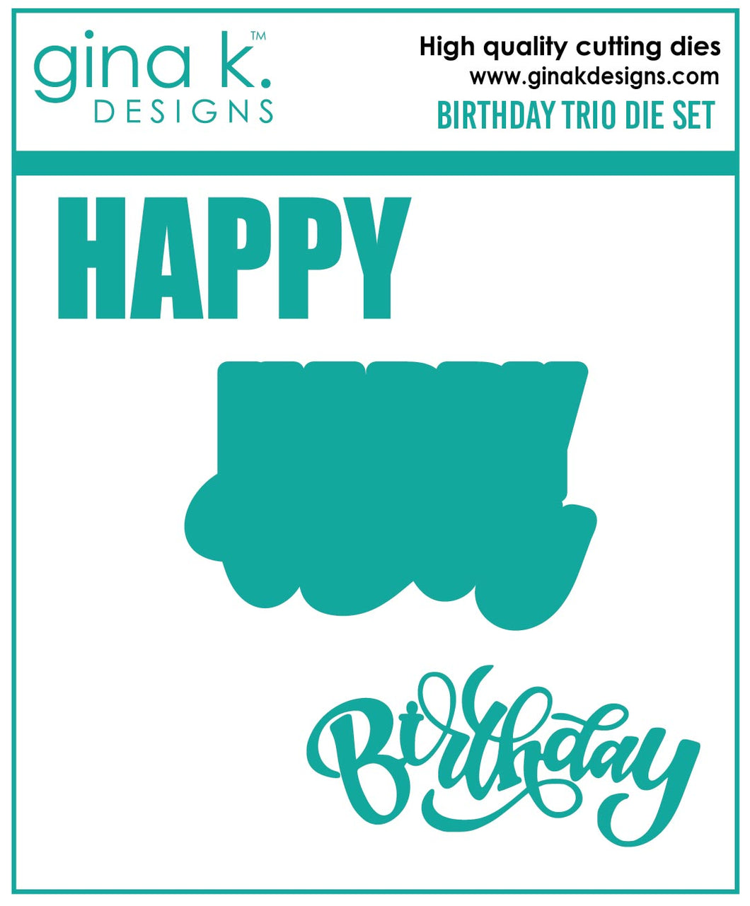 Gina K. Designs - Troqueles - Trío de cumpleaños