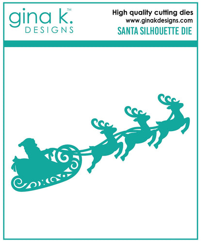 Gina K. Designs - Dies - Santa Silhouette. Compatible with most die cutting machines. Follow the manufacturer's instructions for your specific machine for cutting wafer thin dies. Available at Embellish Away located in Bowmanville Ontario Canada.