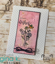 Load image into Gallery viewer, Gina K. Designs - Embossing Folder - Swiss Dot. Our embossing folders create deeply etched designs for a truly dimensional effect. They can also be used for a verity of fun cardmaking techniques. Embossing folders measure 5 x 7 inches. Available at Embellish Away located in Bowmanville Ontario Canada. Card example by Brand Ambassador.
