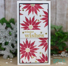 Charger l&#39;image dans la galerie, Gina K. Designs - Stamp Set - Star Flower. Star Flower is a stamp set by Alicia Krupsky. This set is made of premium clear photopolymer and measures 4&quot; X 6&quot;. Made in the USA.  Coordinating die set sold separately.  *Originally Included with the Winter Whimsy kit* Available at Embellish Away located in Bowmanville Ontario Canada. Card design by Karen Hightower
