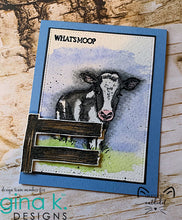 Load image into Gallery viewer,  Gina K. Designs - Stamp &amp; Die Set - Beautiful Barnyard. Melanie Muenchinger continues her nature series and follows up Farmyard Friends with the coordinating Beautiful Barnyard set. Available at Embellish Away located in Bowmanville Ontario Canada. Example by brand ambassador.
