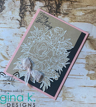 Load image into Gallery viewer, Gina K. Designs - Stamps - Antique Roses. Antique Roses is a stamp set by Hannah Drapinski. This set is made of premium clear photopolymer and measures 6&quot; X 8&quot;.   Made in the USA. Available at Embellish Away located in Bowmanville Ontario Canada.
