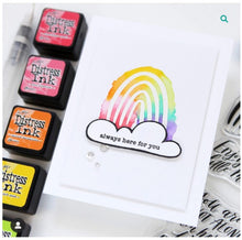 Charger l&#39;image dans la galerie, Gina K. Designs - Stamps - Be The Rainbow.&nbsp;Be The Rainbow is a stamp set by artist Emily Loggans. This set is made of premium clear photopolymer and measures 6&quot; X 8&quot;. Made in the USA.FEATURESRainbow, Cloud, Love, Encouragement Available at Embellish Away located in Bowmanville Ontario Canada. Example by brand ambassador.
