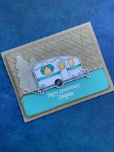 Cargar imagen en el visor de la galería, Gina K. Designs - Stamps - Let&#39;s Camp. Let&#39;s Camp is a stamp set by Debrah Warner. This set is made of premium clear photopolymer and measures 6&quot; X 8&quot;. Made in the USA. Available at Embellish Away located in Bowmanville Ontario Canada. Card design by brand ambassador.
