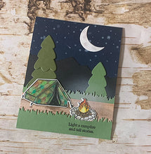 गैलरी व्यूवर में इमेज लोड करें, Gina K. Designs - Stamps - Let&#39;s Camp. Let&#39;s Camp is a stamp set by Debrah Warner. This set is made of premium clear photopolymer and measures 6&quot; X 8&quot;. Made in the USA. Available at Embellish Away located in Bowmanville Ontario Canada. Card design by brand ambassador.
