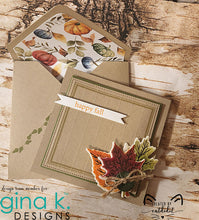 Cargar imagen en el visor de la galería, Gina K. Designs - Stamps - Square Starters. Square Starters is a stamp set by Melanie Munchinger. This set is made of premium clear photopolymer and measures 6&quot; X 8&quot;. Made in the USA. Available at Embellish Away located in Bowmanville Ontario Canada. Card design by Brand Ambassador.

