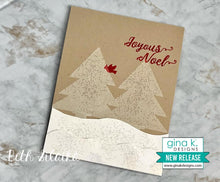 Load image into Gallery viewer, Gina K. Designs - Stamps - Winter Wonderland. Winter Wonderland is a stamp set by Beth Siliaka. This set is made of premium clear photopolymer and measures 6&quot; X 8&quot;. Made in the USA. Available at Embellish Away located in Bowmanville Ontario Canada. - Slimline card designed by Beth Silaika.
