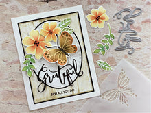 Charger l&#39;image dans la galerie, Gina K. Designs - Stencil Bundle - Fluttering Fall Layering Stencil Bundle. Our biggest layering stencil set ever! Get creative with this three piece layering stencil set with coordinating die sets and mini stamp set. Gina K. Designs Art Screens can be used with ink, sprays, pastes, and gels to create beautiful backgrounds and images. Wash with soap and warm water. Pat dry. Available at Embellish Away located in Bowmanville Ontario Canada. Card design by Gina K.

