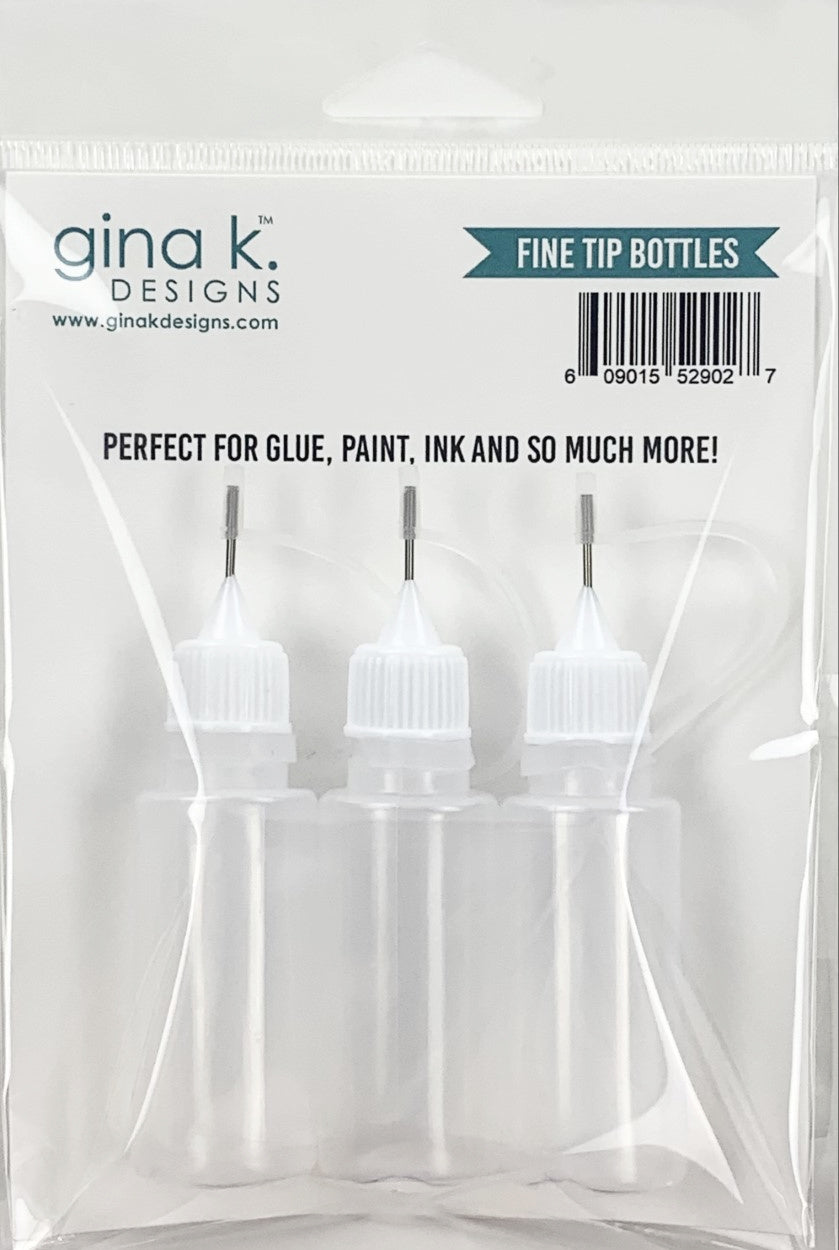 Gina K. Designs - Storage - Fine Tip Bottles - 3 Pack. Available at Embellish Away located in Bowmanville Ontario Canada.