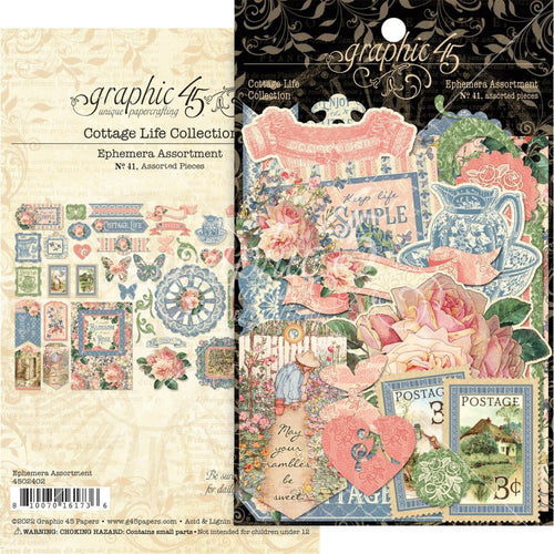 Graphic 45 - Cottage Life - Cardstock Die-Cut Assortment. Available at Embellish Away located in Bowmanville Ontario Canada.