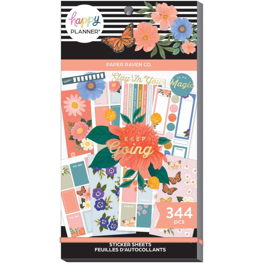 Me & My Big Ideas - Happy Planner - Sticker Value Pack - 30/Sheets - Paper Raven. Enjoy this special floral inspired sticker pack from Happy Planner and Paper Raven Co.! Make your checklists pop off the page with this bright colorful pallet. Available at Embellish Away located in Bowmanville Ontario Canada.