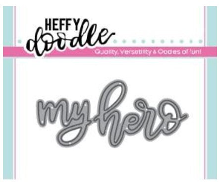 Heffy Doodle - Shadow Heffy Cuts - Thinking of You. A metal cutting die of the words 'Thinking Of You’ in a script font style, in addition to a matching outline die to create a shadow matt layer. Use together or separately to create different looks for your projects. Measuring approximately 3