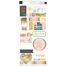 Load image into Gallery viewer, Heidi Swapp - Sun Chaser - Cardstock Stickers - 49/Pkg. Available at Embellish Away located in Bowmanville Ontario Canada.
