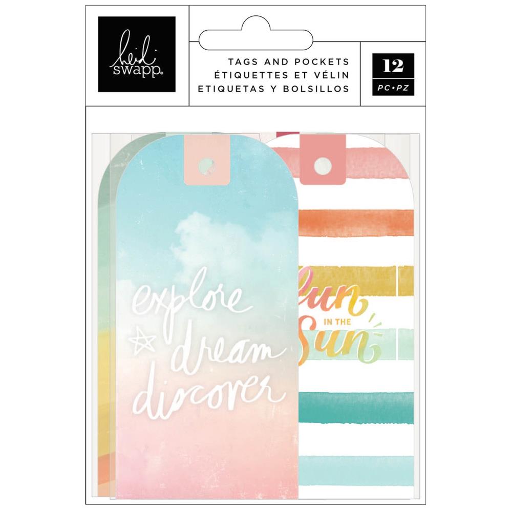 Heidi Swapp - Sun Chaser - Tag Set - 12/Pkg. Available at Embellish Away located in Bowmanville Ontario Canada.