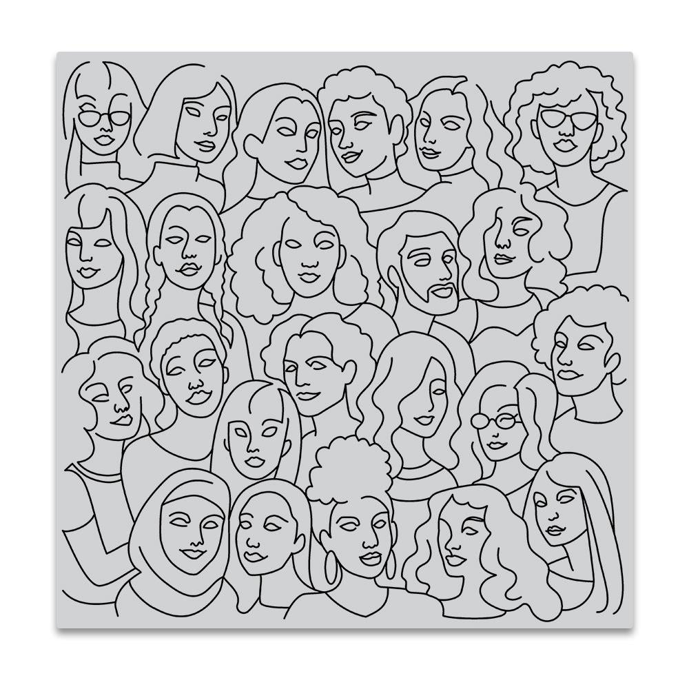 Hero Arts - Background Cling Stamp - United People Bold Prints. Available at Embellish Away located in Bowmanville Ontario Canada.