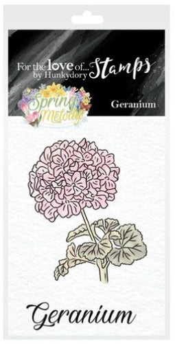 Hunkydory Crafts - For the Love of Stamps - Mini Stamps - Geranium. This fifth launch of Forever Florals celebrates the beauty of springtime flowers and the stunning bright colours the season brings. Spring refers to the ideas of rebirth, rejuvenation, renewal, resurrection and regrowth.  Available at Embellish Away located in Bowmanville Ontario Canada.