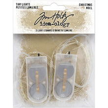 Cargar imagen en el visor de la galería, Idea-Ology - Battery Operated Wire Light Strands - 2/Pkg - Christmas Tiny Lights- Festive Colors. The Tiny Lights from Tim Holtz idea-ology will make you next project merry and bright. Battery-powered wire strands with LED lights. This package contains two strands. Tiny lights are 46-1/2 inches long and battery pack is 2 inches. Imported. Available at Embellish Away located in Bowmanville Ontario Canada.
