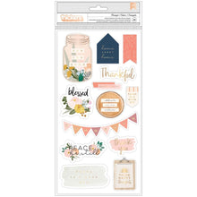 Load image into Gallery viewer, American Crafts - Jen Hadfield - Peaceful Heart - Thickers Stickers - 134/Pkg - Phrase. Imported. Available at Embellish Away located in Bowmanville Ontario Canada.
