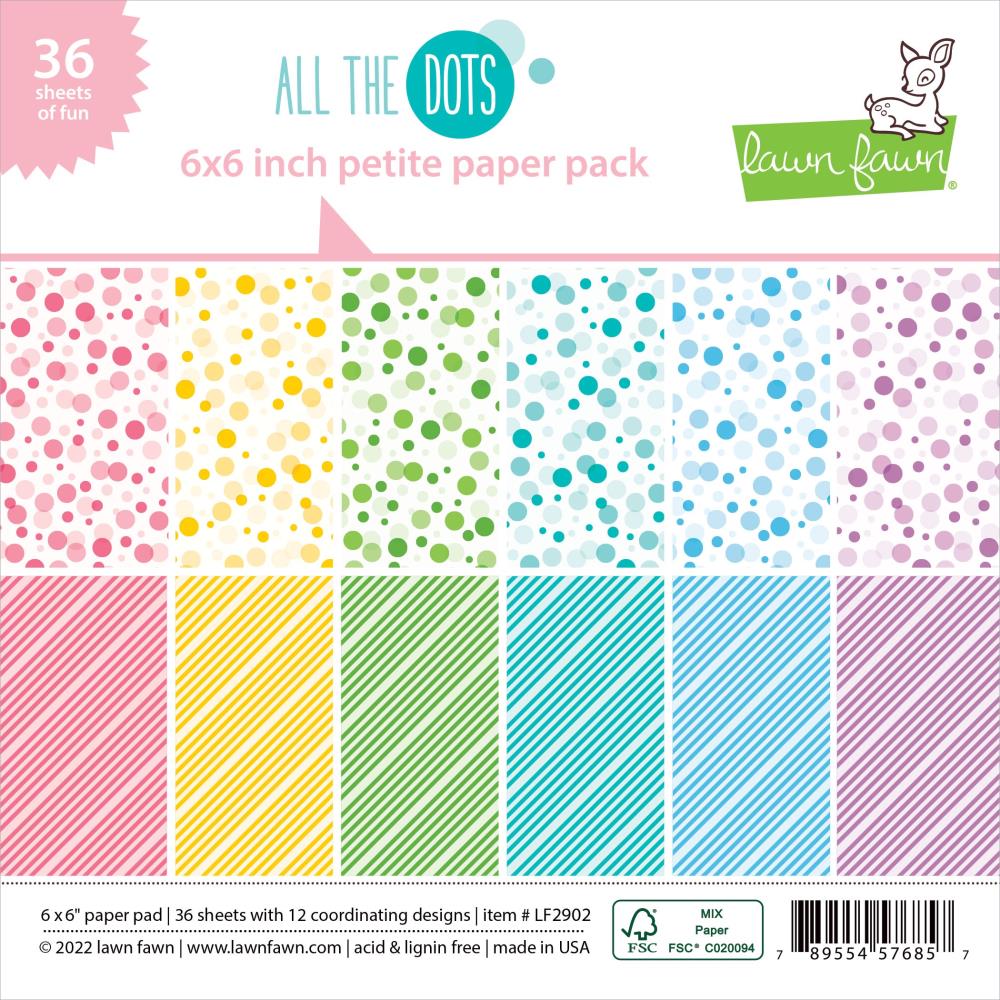 Lawn Fawn - Single-Sided Petite Paper Pack 6X6 - All The Dots