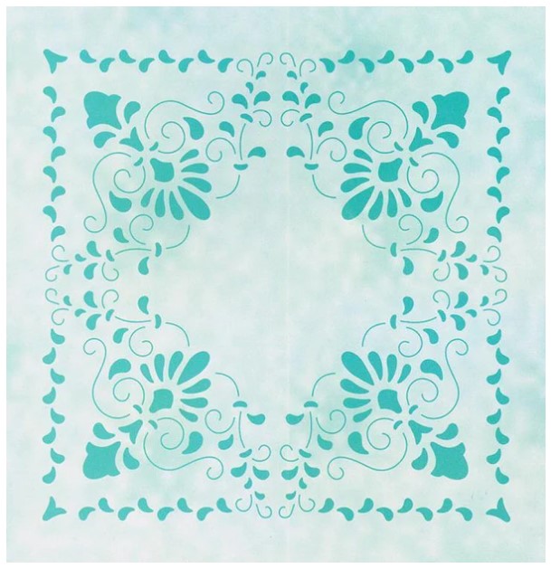 Leane Creatfief  - Lea'bilities Embossing Folder - Curlicue. This large embossing folder includes a curlicue border around the whole folder as well as ornate corner decorations. Size: 6
