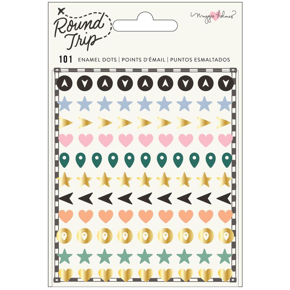 Maggie Holmes - Enamel Dots -  Round Trip - 101/Pkg. Available at Embellish Away located in Bowmanville Ontario Canada.