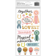 Load image into Gallery viewer, American Crafts - Maggie Holmes - Market Square - Thickers Stickers - 78/Pkg - Together Phrase/Puffy. Available at Embellish Away located in Bowmanville Ontario Canada.
