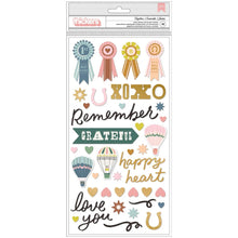 Load image into Gallery viewer, American Crafts - Maggie Holmes - Market Square - Thickers Stickers - 78/Pkg - Together Phrase/Puffy. Available at Embellish Away located in Bowmanville Ontario Canada.
