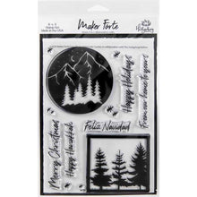 Load image into Gallery viewer, Maker Forte - Clear Stamps By Hedgehog Hollow 6&quot;X8&quot; - Easy Winter Watercolor Scenes. The Easy Winter Watercolor Scenes photopolymer stamp set makes it simple to create watercolor images. Designed by The Hedgehog Hollow. Measures 6 inches by 8 inches with 11 individual stamps. Made in USA. Available at Embellish Away located in Bowmanville Ontario Canada.
