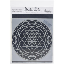 Charger l'image dans la galerie, Maker Forte - Stencils 6"X6" - Sacred Geometry - Sri Yantra. Made in the USA. Available at Embellish Away located in Bowmanville Ontario Canada.
