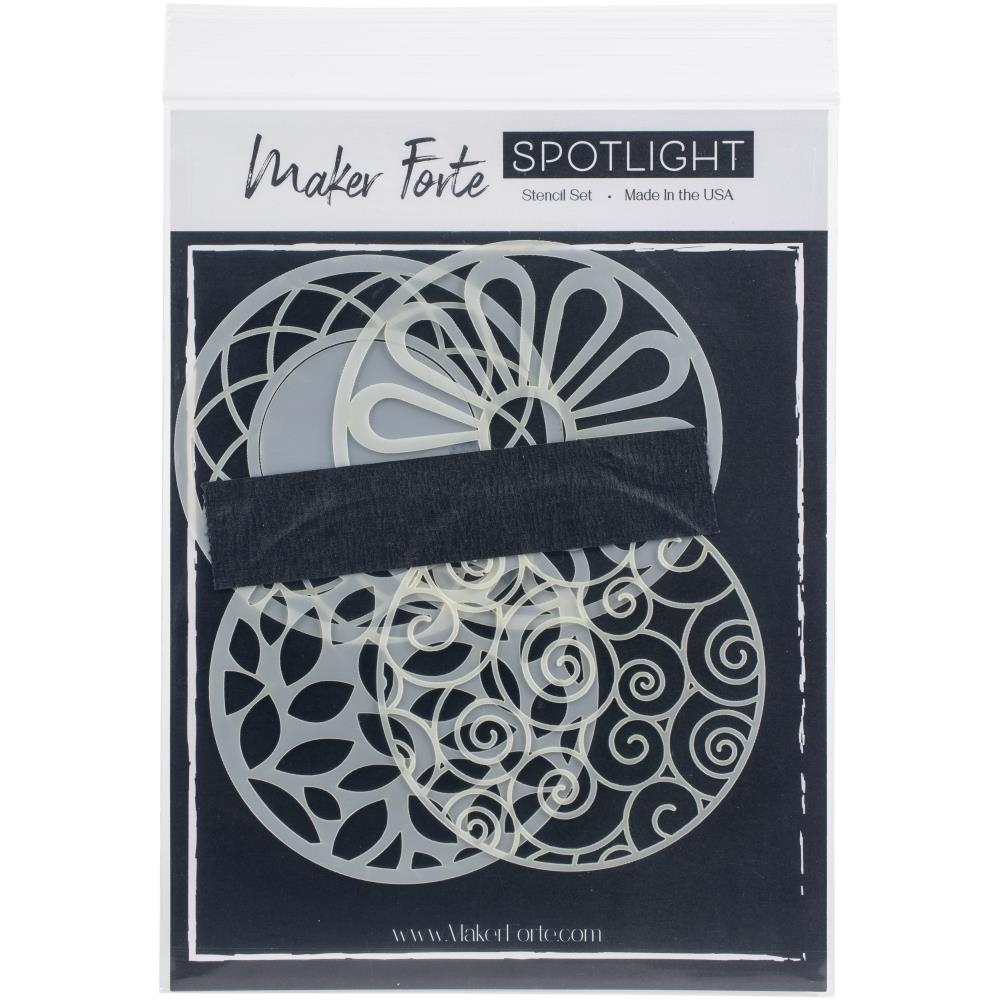 Maker Forte - Stencils Spotlight Insert - Collection 1. this package includes 4 circle dies that measure 3.5