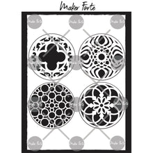 Charger l&#39;image dans la galerie, Maker Forte - Stencils Spotlight Insert - Collection 3. This package includes 4 circle dies that measure 3.5&quot; and designed to coordinate with the Spotlight Stencil Line. Made in USA. Available at Embellish Away located in Bowmanville Ontario Canada.
