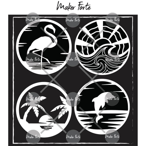 Maker Forte - Stencils Spotlight Insert - Collection 4. This package includes 4 circle dies that measure 3.5