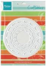 Load image into Gallery viewer, Marianne Design - Craftables Die - Passe Partout - Round. Make pretty Window apertures and doily backgrounds for your cards. Craftables can be used in all leading brand die cutting systems. 4 piece die set. Approx. sizes: 3 3/4&quot; and 2 1/2&quot;. Available at Embellish Away located in Bowmanville Ontario Canada.
