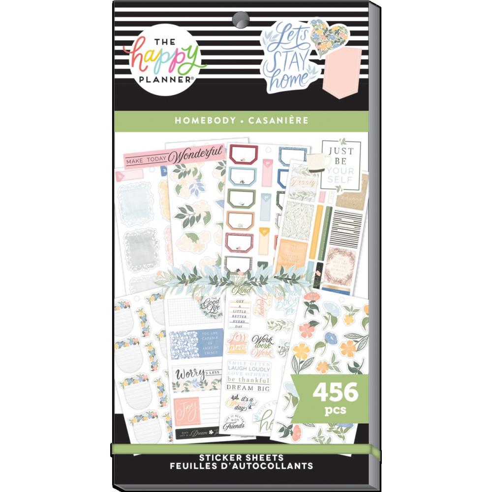 Me & My Big Ideas - Happy Planner Sticker Value Pack - 30/Sheets - Homebody - Classic. This Value Pack Sticker Book has 30 sheets with 456 stickers. Add these stickers to your Happy Planner, guided journal, or notebook! This book includes colorful designs, quaint florals, memo boxes, and homey quotes. Available at Embellish Away located in Bowmanville Ontario Canada.