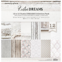 Charger l&#39;image dans la galerie, Memory Place - Collection Pack 12&quot;X12&quot; - Rustic Dreams. This pack contains 12 double-sided papers, 6 designs, 2 sheets each. Made in Japan. Available at Embellish Away located in Bowmanville Ontario Canada.
