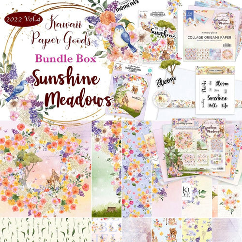 Memory Place - Kawaii Paper Goods Bundle Box - Sunshine Meadows. Available at Embellish Away located in Bowmanville Ontario Canada.