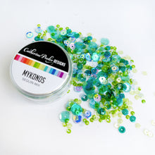 Cargar imagen en el visor de la galería, Catherine Pooler - Sequin Mix - Mykonos. Picture the Mediterranean island life of Greece and all the blues and greens where land meets sea and you&#39;ve got Mykonos. Available at Embellish Away located in Bowmanville Ontario Canada.

