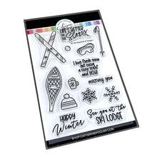 Charger l&#39;image dans la galerie, Catherine Pooler - Stamps &amp; Dies - On The Slopes. It&#39;s time to hit the slopes! The On the Slopes Stamp Set is full of outdoor winter sport icons and gear, complete with hot cocoa! Available at Embellish Away located in Bowmanville Ontario Canada.
