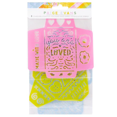 Paige Evans - Mini Envelope Stencils - 3/Pkg - Garden Shoppe. Available at Embellish Away located in Bowmanville Ontario Canada.