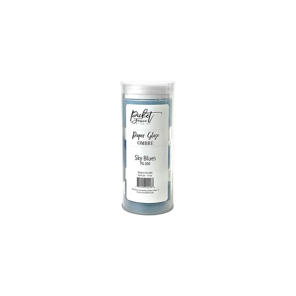 Picket Fence - Paper Glaze - 1.5oz - 3/Pkg - Sky Blues. Available at Embellish Away located in Bowmanville Ontario Canada.