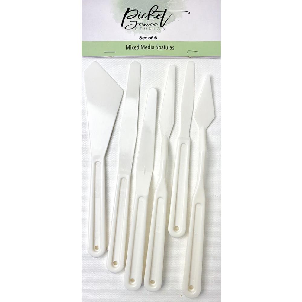 Picket Fence Studios - Mixed Media Spatulas - 6/Pkg. Available at Embellish Away located in Bowmanville Ontario Canada.